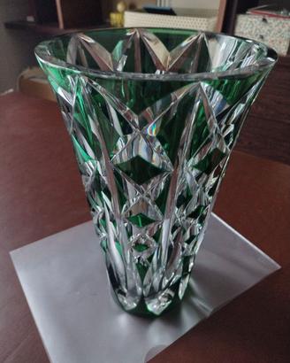 vaso cristallo molato vintage