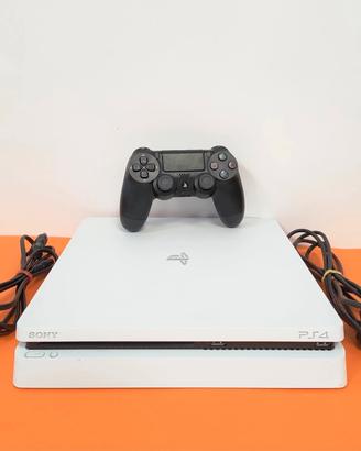 PS4 Slim Bianca + DualShock Originale – PERFETTA