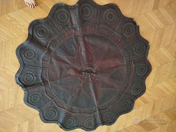 Tappeto rotondo cuoio