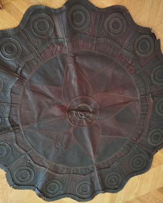 Tappeto rotondo cuoio