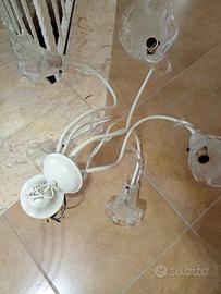 lampadario a ferro battuto a 5 luci 