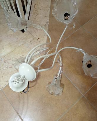 lampadario a ferro battuto a 5 luci 