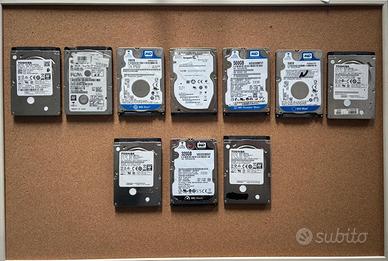 Lotto 10 Hard Disk 2.5 Sata Testati e Funzionanti
