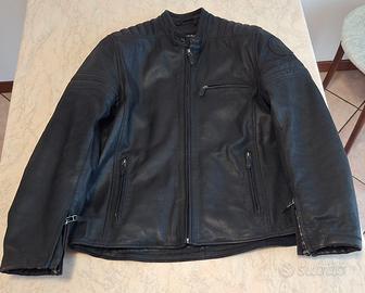 Giacca moto uomo in pelle Clover taglia 52