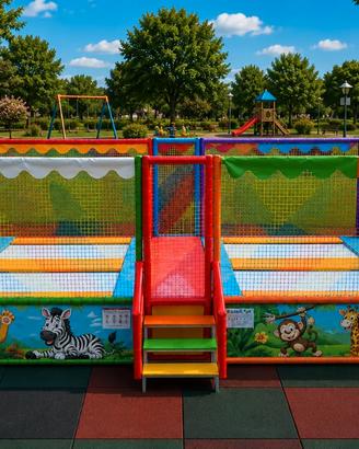 Trampolino Elastico Professionale a 4 postazioni