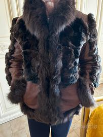 Giacca in pelle con pelliccia