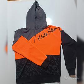 Felpa Arancione Fluo Keith Haring - L