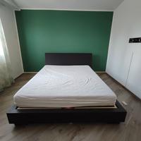 Letto matrimoniale contenitore in Wengè