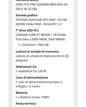 LAPTOP GAMING - INTEL I9 13900H