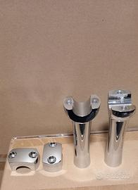 Riser dighton domed 5" cromo per harley