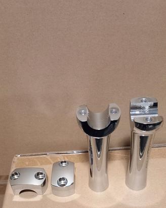 Riser dighton domed 5" cromo per harley