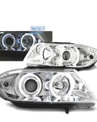 FARI BMW E90 E91 05-08 OCCHI ANGEL CCFL CROMATI