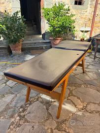 Lettino massaggi professionale vintage in legno 