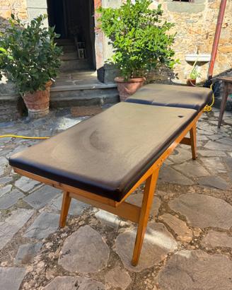 Lettino massaggi professionale vintage in legno 
