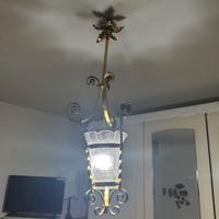Lampadario ferro battuto