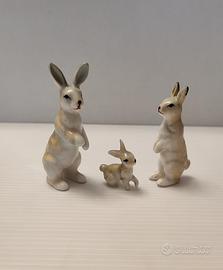 Miniature conigli in porcellana bone China 