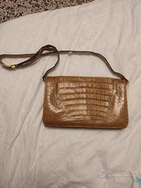 Borsa vintage di pelle coccodrillo