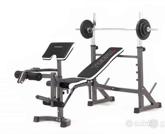 PANCA MULTIUSO TOORX WBX-90 + bilanciere + pesi