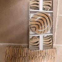 Set 4 tazzine caffe' savana ceramica nuovo
