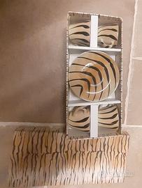 Set 4 tazzine caffe' savana ceramica nuovo