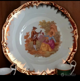 Piatti porcellana e oro zecchino Fragonard