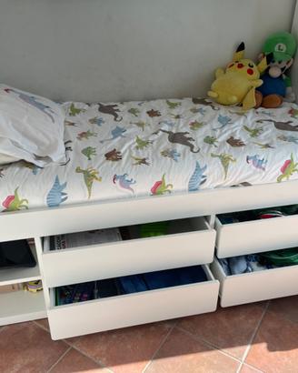 Letto ikea modello Slakt con cassetti senza difett