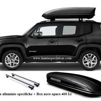 Baule tetto con barre portapacchi jeep renegade