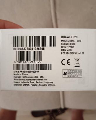 Huawei P20 128GB 4GB RAM Black funzionante