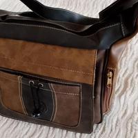 Borsa finta pelle bicolore nuova