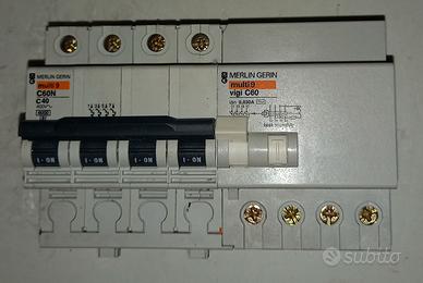 interruttore magnetotermico differenziale merlin