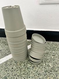 Lotto vasetti con sottovasi