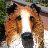 Statua in gesso cane Collie