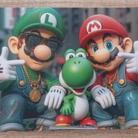 Tappetino mouse Super Mario e Luigi