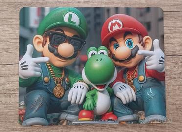 Tappetino mouse Super Mario e Luigi