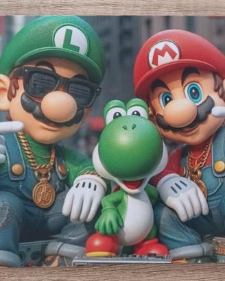 Tappetino mouse Super Mario e Luigi