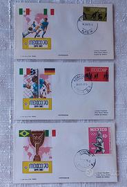 Lotto 3 FDC Messico 70 Italia Germania 4-3