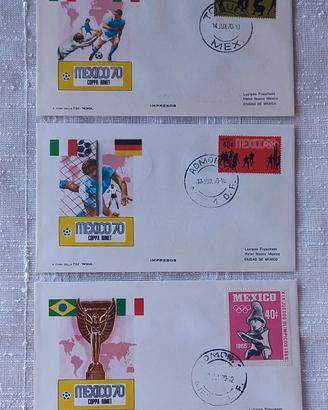Lotto 3 FDC Messico 70 Italia Germania 4-3