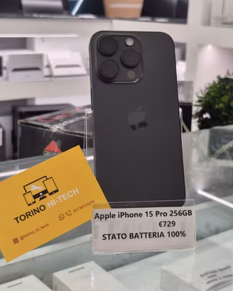 Apple iPhone 15 Pro 256GB - BATTERIA 100%