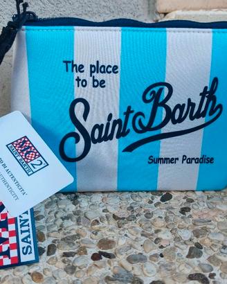 pochette MC2 saint barth righe azzurre 