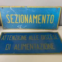 Coppia Insegne Ferroviarie vintage