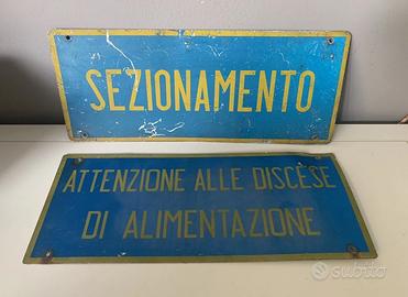 Coppia Insegne Ferroviarie vintage