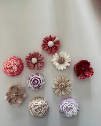 Segnaposti bomboniere candela fiori cera soia