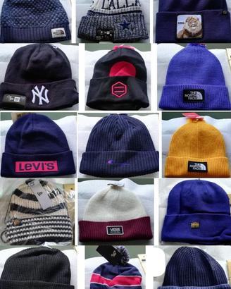 14 Berretti Beanie nuovi Vans North Face New Era