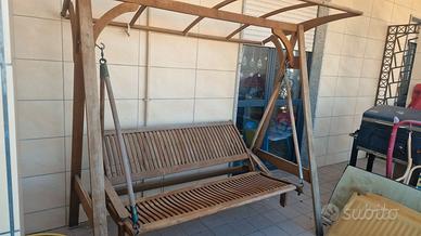 Dondolo in legno 3 posti