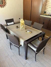 Tavola con sedie da giardino/terrazzo