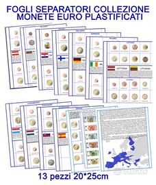 Fogli separatori per collezione monete