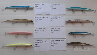 Set esche artificiali per la pesca spinning