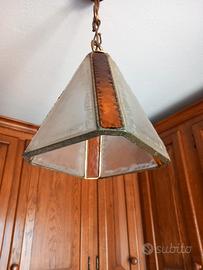 n 2 lampadari in vetro martellato