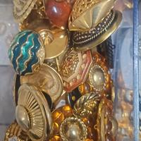 bottone , bottoni gioiello, metallo, strass, smalt
