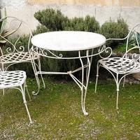 Tavolo vintage in ferro battuto